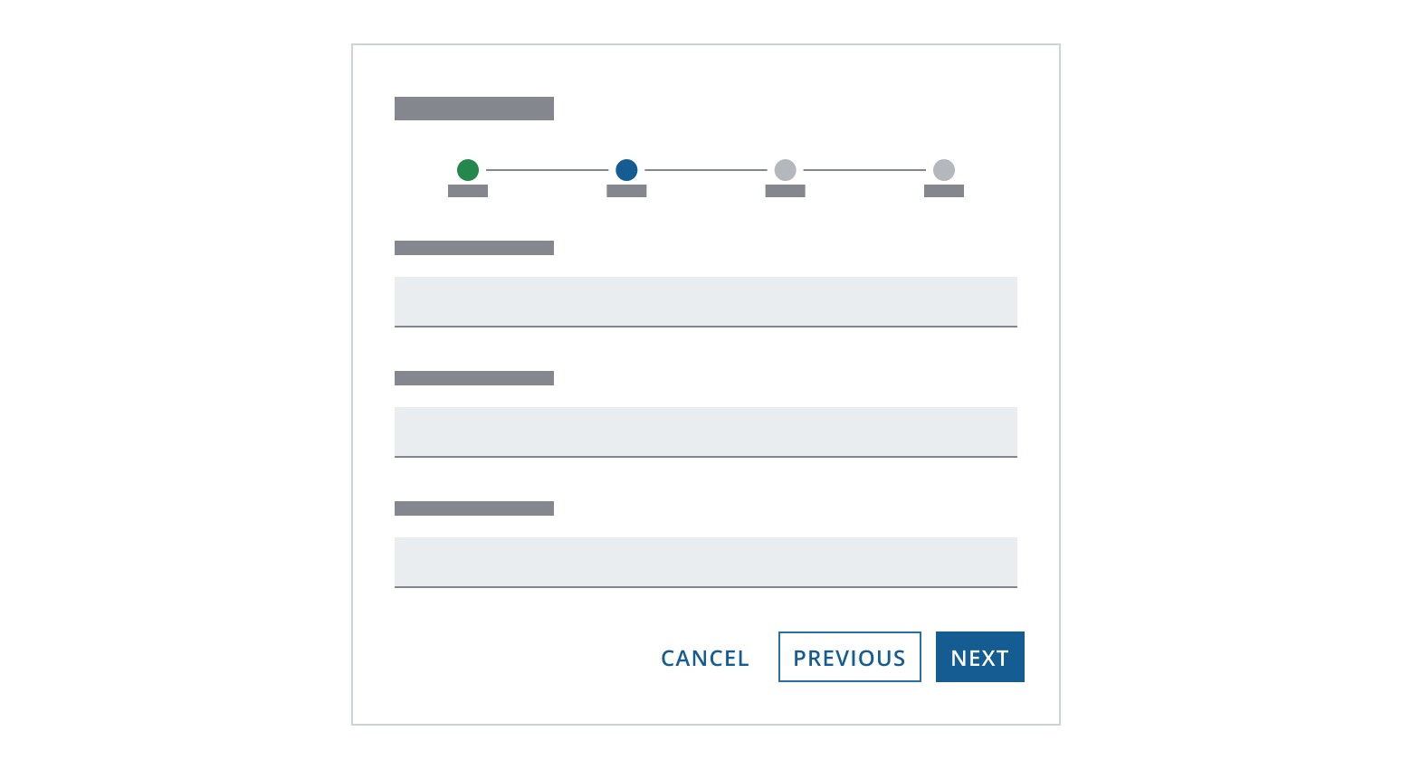 Example showing form with button bar underneath and core actions on the right.