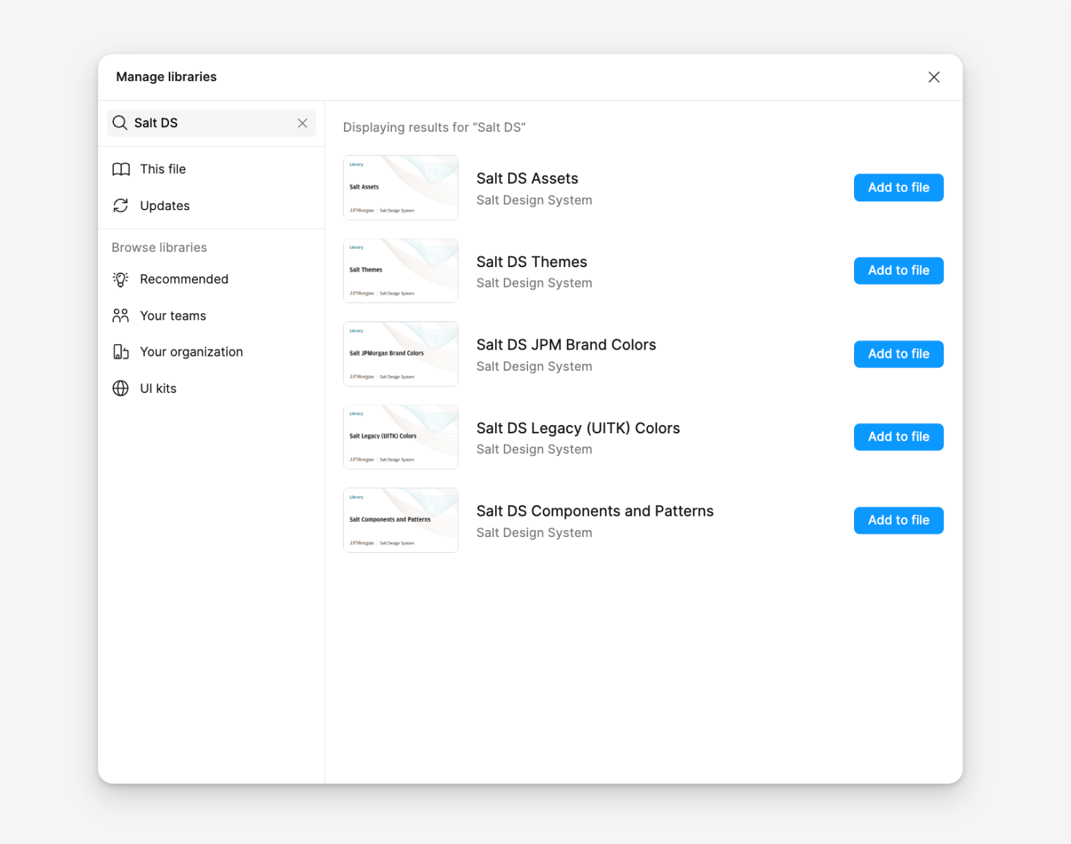 searching on figma